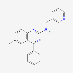 6-methyl-4-phenyl-N-[(pyridin-3-yl)methyl]quinazolin-2-amine