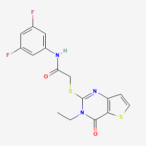 N-(3,5-difluorophenyl)-2-({3-ethyl-4-oxo-3H,4H-thieno[3,2-d]pyrimidin-2-yl}sulfanyl)acetamide