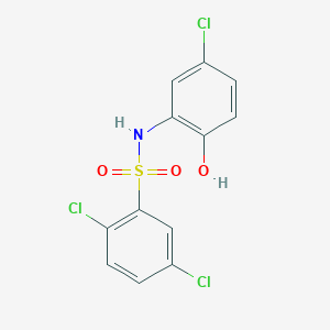2,5-dichloro-N-(5-chloro-2-hydroxyphenyl)benzene-1-sulfonamide
