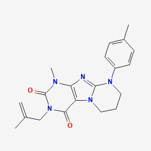 1-methyl-9-(4-methylphenyl)-3-(2-methylprop-2-en-1-yl)-1H,2H,3H,4H,6H,7H,8H,9H-pyrimido[1,2-g]purine-2,4-dione