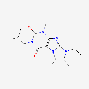 8-ethyl-1,6,7-trimethyl-3-(2-methylpropyl)-1H,2H,3H,4H,8H-imidazo[1,2-g]purine-2,4-dione