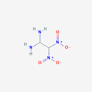 molecular formula C2H6N4O4 B064193 2,2-Dinitroethane-1,1-diamine CAS No. 172602-37-8