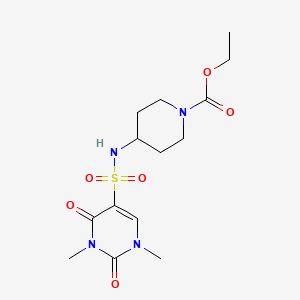 molecular formula C14H22N4O6S B6419603 ethyl 4-(1,3-dimethyl-2,4-dioxo-1,2,3,4-tetrahydropyrimidine-5-sulfonamido)piperidine-1-carboxylate CAS No. 1241467-31-1