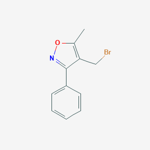 molecular formula C11H10BrNO B064198 4-(Bromomethyl)-5-methyl-3-phenylisoxazole CAS No. 180597-83-5