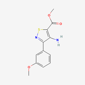 molecular formula C12H12N2O3S B6419890 methyl 4-amino-3-(3-methoxyphenyl)-1,2-thiazole-5-carboxylate CAS No. 82424-55-3