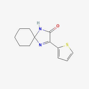 B6419929 3-(thiophen-2-yl)-1,4-diazaspiro[4.5]dec-3-en-2-one CAS No. 932976-00-6