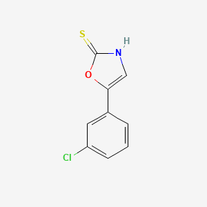 molecular formula C9H6ClNOS B6419940 5-(3-Chloro-phenyl)-3H-oxazole-2-thione CAS No. 950272-78-3