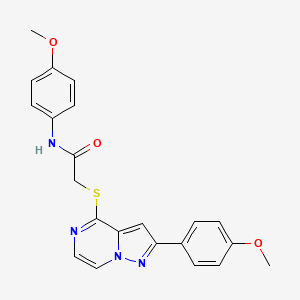 N-(4-methoxyphenyl)-2-{[2-(4-methoxyphenyl)pyrazolo[1,5-a]pyrazin-4-yl]sulfanyl}acetamide