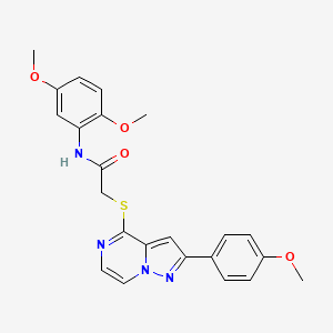 molecular formula C23H22N4O4S B6420039 N-(2,5-dimethoxyphenyl)-2-((2-(4-methoxyphenyl)pyrazolo[1,5-a]pyrazin-4-yl)thio)acetamide CAS No. 1021255-36-6