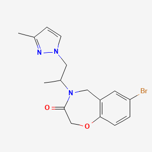 7-bromo-4-[1-(3-methyl-1H-pyrazol-1-yl)propan-2-yl]-2,3,4,5-tetrahydro-1,4-benzoxazepin-3-one