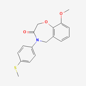 9-methoxy-4-[4-(methylsulfanyl)phenyl]-2,3,4,5-tetrahydro-1,4-benzoxazepin-3-one