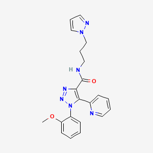 1-(2-methoxyphenyl)-N-[3-(1H-pyrazol-1-yl)propyl]-5-(pyridin-2-yl)-1H-1,2,3-triazole-4-carboxamide