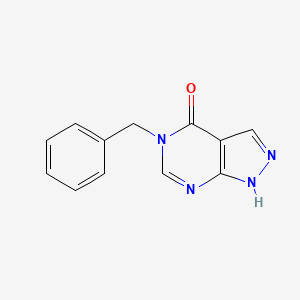 molecular formula C12H10N4O B6420121 1H-Pyrazolo(3,4-d)pyrimidin-4-one, 4,5-dihydro-5-benzyl- CAS No. 69398-33-0