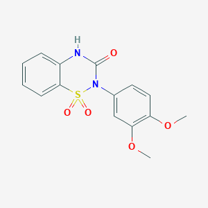 2-(3,4-dimethoxyphenyl)-3,4-dihydro-2H-1lambda6,2,4-benzothiadiazine-1,1,3-trione