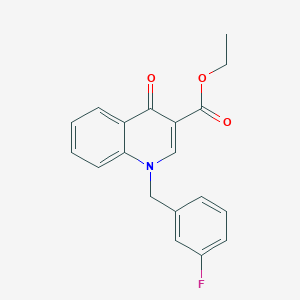 molecular formula C19H16FNO3 B6420152 Ethyl 1-[(3-fluorophenyl)methyl]-4-oxoquinoline-3-carboxylate CAS No. 931358-98-4