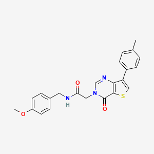 molecular formula C23H21N3O3S B6420172 N-(4-methoxybenzyl)-2-[7-(4-methylphenyl)-4-oxothieno[3,2-d]pyrimidin-3(4H)-yl]acetamide CAS No. 1207001-99-7