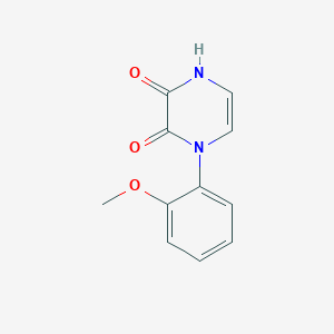 molecular formula C11H10N2O3 B6420209 1-(2-methoxyphenyl)-4H-pyrazine-2,3-dione CAS No. 1031668-96-8