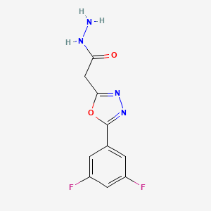 2-[5-(3,5-difluorophenyl)-1,3,4-oxadiazol-2-yl]acetohydrazide
