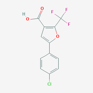 molecular formula C12H6ClF3O3 B064203 5-(4-Chlorophenyl)-2-(trifluoromethyl)furan-3-carboxylic acid CAS No. 175276-60-5