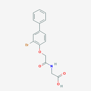 molecular formula C16H14BrNO4 B6420308 N-{[(3-bromo-1,1'-biphenyl-4-yl)oxy]acetyl}glycine CAS No. 446827-34-5
