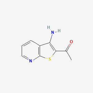 molecular formula C9H8N2OS B6420309 1-(3-Aminothieno[2,3-b]pyridin-2-yl)ethanone CAS No. 52505-41-6