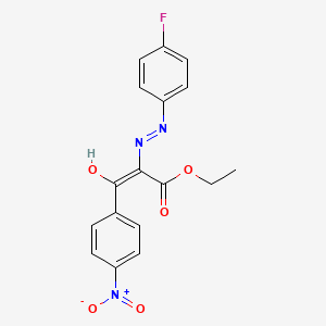 ethyl (2E)-2-[2-(4-fluorophenyl)hydrazin-1-ylidene]-3-(4-nitrophenyl)-3-oxopropanoate