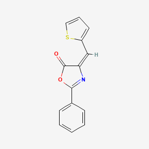 B6420521 (4E)-2-phenyl-4-[(thiophen-2-yl)methylidene]-4,5-dihydro-1,3-oxazol-5-one CAS No. 68100-05-0