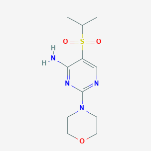 molecular formula C11H18N4O3S B064206 5-(Isopropylsulfonyl)-2-morpholinopyrimidin-4-amine CAS No. 175202-03-6