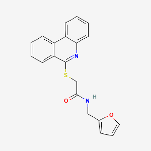 molecular formula C20H16N2O2S B6420744 N-(furan-2-ylmethyl)-2-(phenanthridin-6-ylsulfanyl)acetamide CAS No. 900136-40-5