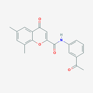 molecular formula C20H17NO4 B6420975 N-(3-acetylphenyl)-6,8-dimethyl-4-oxo-4H-chromene-2-carboxamide CAS No. 919017-85-9