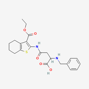 2-(benzylamino)-3-{[3-(ethoxycarbonyl)-4,5,6,7-tetrahydro-1-benzothiophen-2-yl]carbamoyl}propanoic acid