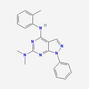 molecular formula C20H20N6 B6421077 N6,N6-dimethyl-N4-(2-methylphenyl)-1-phenyl-1H-pyrazolo[3,4-d]pyrimidine-4,6-diamine CAS No. 921472-82-4