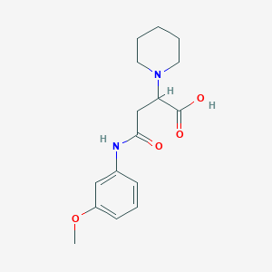 3-[(3-methoxyphenyl)carbamoyl]-2-(piperidin-1-yl)propanoic acid