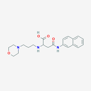 molecular formula C21H27N3O4 B6421144 2-{[3-(morpholin-4-yl)propyl]amino}-3-[(naphthalen-2-yl)carbamoyl]propanoic acid CAS No. 1098619-66-9
