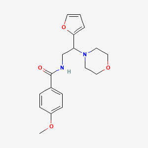 N-[2-(furan-2-yl)-2-(morpholin-4-yl)ethyl]-4-methoxybenzamide