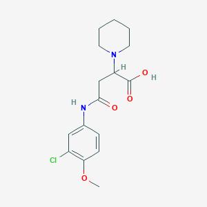 3-[(3-chloro-4-methoxyphenyl)carbamoyl]-2-(piperidin-1-yl)propanoic acid