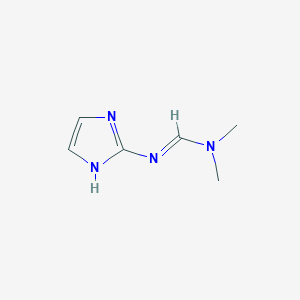 molecular formula C6H10N4 B064214 N'-1H-Imidazol-2-yl-N,N-dimethylimidoformamide CAS No. 164583-72-6