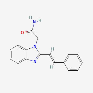 molecular formula C17H15N3O B6421486 (E)-2-(2-styryl-1H-benzo[d]imidazol-1-yl)acetamide CAS No. 477543-73-0