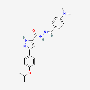 N'-[(1E)-[4-(dimethylamino)phenyl]methylidene]-3-[4-(propan-2-yloxy)phenyl]-1H-pyrazole-5-carbohydrazide