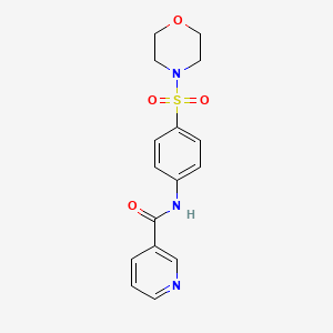 molecular formula C16H17N3O4S B6421951 N-[4-(morpholine-4-sulfonyl)phenyl]pyridine-3-carboxamide CAS No. 89565-40-2