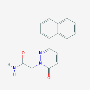 molecular formula C16H13N3O2 B6422053 2-(3-(naphthalen-1-yl)-6-oxopyridazin-1(6H)-yl)acetamide CAS No. 942008-18-6