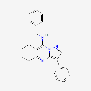 molecular formula C24H24N4 B6422131 N-benzyl-2-methyl-3-phenyl-5,6,7,8-tetrahydropyrazolo[5,1-b]quinazolin-9-amine CAS No. 899407-87-5