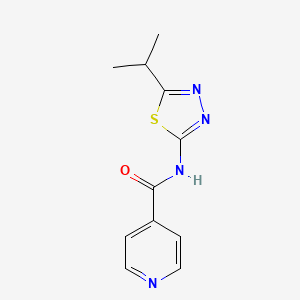 molecular formula C11H12N4OS B6422139 N-(5-isopropyl-1,3,4-thiadiazol-2-yl)isonicotinamide CAS No. 59898-98-5