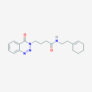 molecular formula C19H24N4O2 B6422552 N-[2-(cyclohex-1-en-1-yl)ethyl]-4-(4-oxo-1,2,3-benzotriazin-3(4H)-yl)butanamide CAS No. 440331-26-0