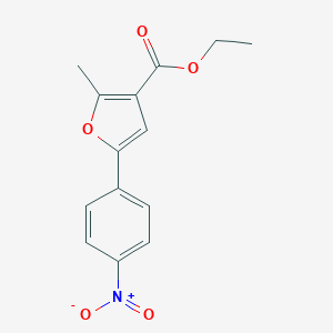 molecular formula C14H13NO5 B064226 Ethyl 2-methyl-5-(4-nitrophenyl)furan-3-carboxylate CAS No. 175276-69-4