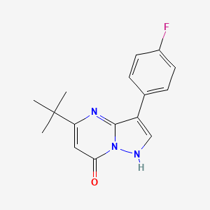 molecular formula C16H16FN3O B6422795 5-tert-Butyl-3-(4-fluoro-phenyl)-pyrazolo[1,5-a]pyrimidin-7-ol CAS No. 1015582-93-0