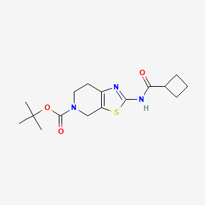 molecular formula C16H23N3O3S B6422995 tert-butyl 2-(cyclobutanecarboxamido)-6,7-dihydrothiazolo[5,4-c]pyridine-5(4H)-carboxylate CAS No. 1015653-76-5