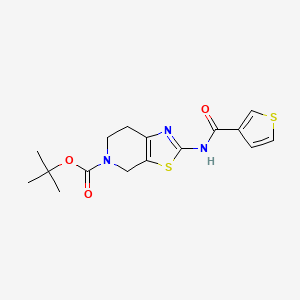 molecular formula C16H19N3O3S2 B6422996 tert-butyl 2-(thiophene-3-carboxamido)-6,7-dihydrothiazolo[5,4-c]pyridine-5(4H)-carboxylate CAS No. 1016076-23-5