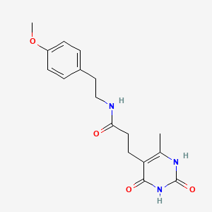 molecular formula C17H21N3O4 B6423073 N-(4-methoxyphenethyl)-3-(6-methyl-2,4-dioxo-1,2,3,4-tetrahydropyrimidin-5-yl)propanamide CAS No. 1105229-11-5