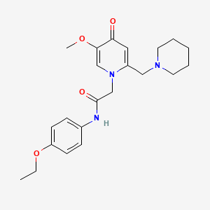 molecular formula C22H29N3O4 B6423143 N-(4-ethoxyphenyl)-2-(5-methoxy-4-oxo-2-(piperidin-1-ylmethyl)pyridin-1(4H)-yl)acetamide CAS No. 946318-83-8